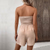 Women's European and American strapless jumpsuit shorts