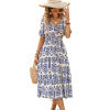 European and American ethnic style printed casual dress